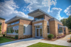 Exterior of office building